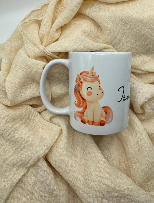 Personalisierbare Einhorn-Tasse mit Namen