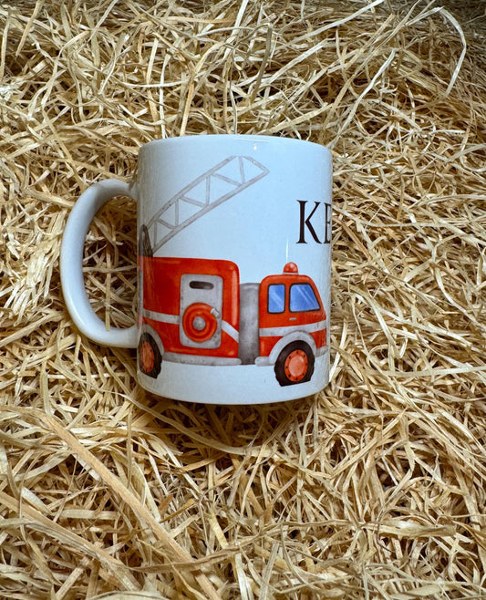 Personalisierte Feuerwehr- Tasse mit Namen