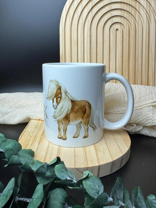 Personalisierbare Shetlandpony- Tasse mit Namen